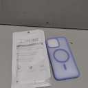 SUPFINE Magnetic for iPhone 15 Pro Max Case (Compatible with MagSafe) (Military Grade Drop Protection) Translucent Matte Shockproof Phone Cover,Blue Purple