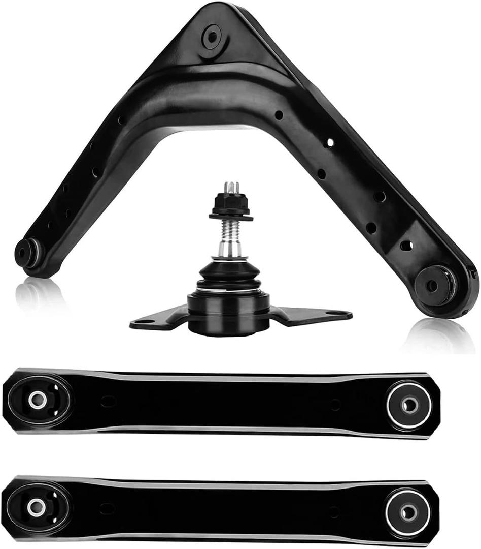 4PCS Rear Upper and Lower Control Arm Kit Fit for Jeep Grand Cherokee 1999 2000 2001 2002 2003 2004-4pc Set with Upper Ball Joint K643183 K641869 K7450