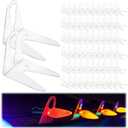 Pack of 2 TAINAT 60PCS Christmas Shingle Tab Light Clips for C7 C9 Light Bulbs, Outdoor Gutter Lights Clips with Wire Slot, Plastic Hangers for Xmas String Lights from Roof