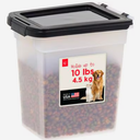 IRIS WeatherPro Airtight Dog, Cat & Bird Food Storage Container, Clear/Black, Medium