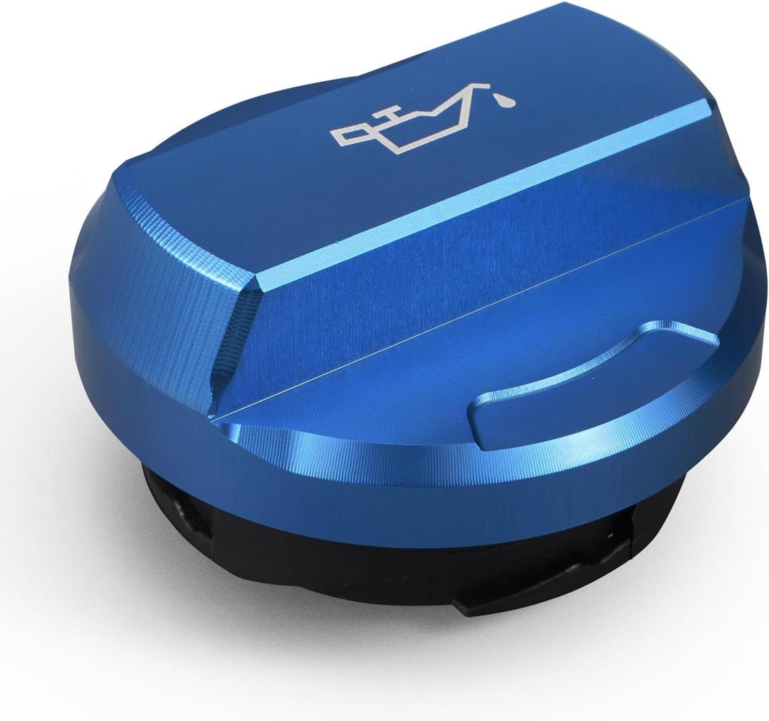Bevinsee Engine Oil Fill Cap Compatible with VW Golf Mk7 Jetta/GLI Compatible with Audi A3 A4 A5 A6 TT EA888 Gen 3 Replacement 06K103485A 06K103485C Aluminum Blue