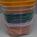 OWill 7-Pack 7.2 L Plastic Storage B-ins and Baskets for Efficient Home Classroom Organization - Small Containers in Multiple Colors for Kitchen, Cupboard Box, Bathroom Organizer on Shelves and Tubs