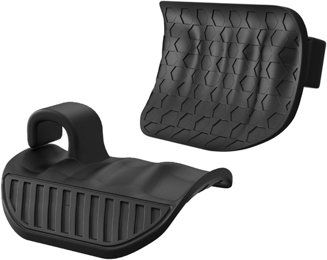 3 x Weight Lifting Grips for Men Women, Rubber Gym Grips Pads for Palm Protection, Anti-Slip Hand Palm Protection Wrist Wraps, Fingerless Workout Gloves for Men, Exercise Support Accessories (Black)