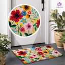 LUA VIKA Coir Door mats Outdoor - Botanic - Welcome mats for Front Door - Coir Doormat Outdoor Entrance - 16''x27.5''