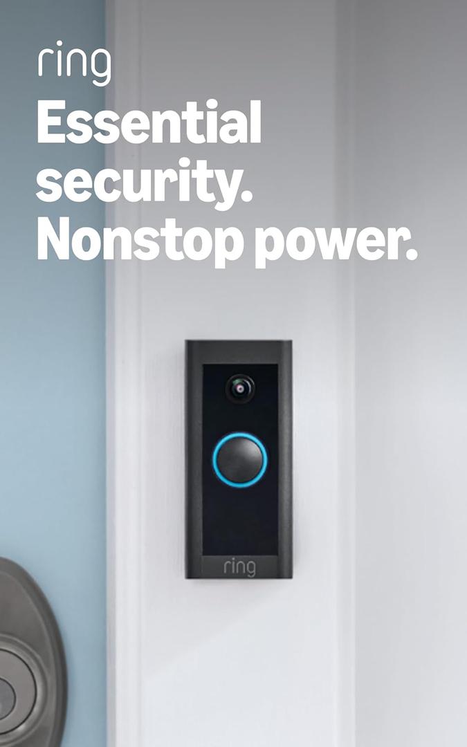 Ring Video Doorbell Wired, Home or business security, Two-Way Talk, advanced motion detection, HD camera and real-time alerts to monitor your front door (Wiring R equired)