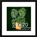 PEALSN 20x20 Picture Frame, Display Pictures 16 x 16 with Mat or 20 x 20 Without Mat for Wall Mounting Display, Poster Frames, Black