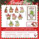 108 Sets Xmas Gnomes Ornament Funny Air Freshener Ornaments with Xmas Greeting Card Scent Sachets Employee Appreciation Gifts for Staff Coworkers Office Christmas Tree Party Decor