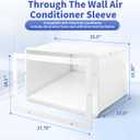26'' PTAC Wall Sleeve with Decorative Frame and Ventilation Mesh Backplate | Flange Design Through the Wall Air Conditioner Sleeve, Dual Security Assurance, Pre-drilled Installation Holes& Drain Hole