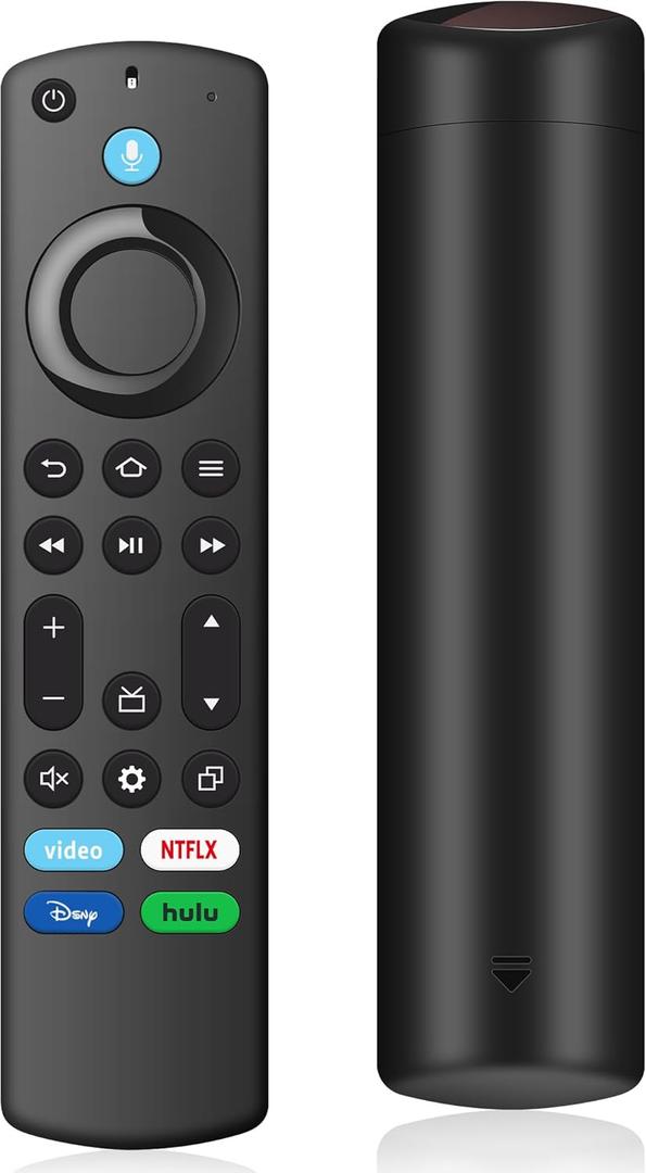 Replacement Firestick Remote Control Fit for Fire-Smart TV Cube, TV Stick 4K Max/4K/Lite/HD, Smart TV 3rd Gen, and Fit for All Insignia-Toshiba-Omni-Pioneer-Omni Mini-LED, Not for ROKU-TVs (Black)