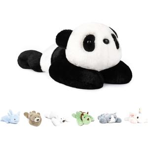 Niuniu Daddy 20" | 3.3 Pound Panda Weighted Stuffed Animals Plush Toys, Large Pillowfort Plush Animals for Kids Adults, Heavy Beads Big Body Pillow for Presents Birthday Christmas Holiday (Medium)