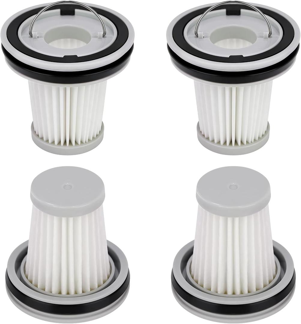 4 Pack HEPA Filter Replacement Compatible with Fanttik Slim V8 Apex / V9 Mix / V10 Mix/Slim V10 Apex Cordless Car Vacuum Cleaner, Washable and Reusable HEPA Filters