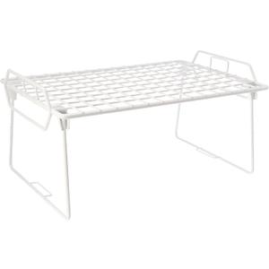 Whitmor Wire Grid Stacking Utility Shelf (1-TIER, 10"L x 16"W x 8"H, White)