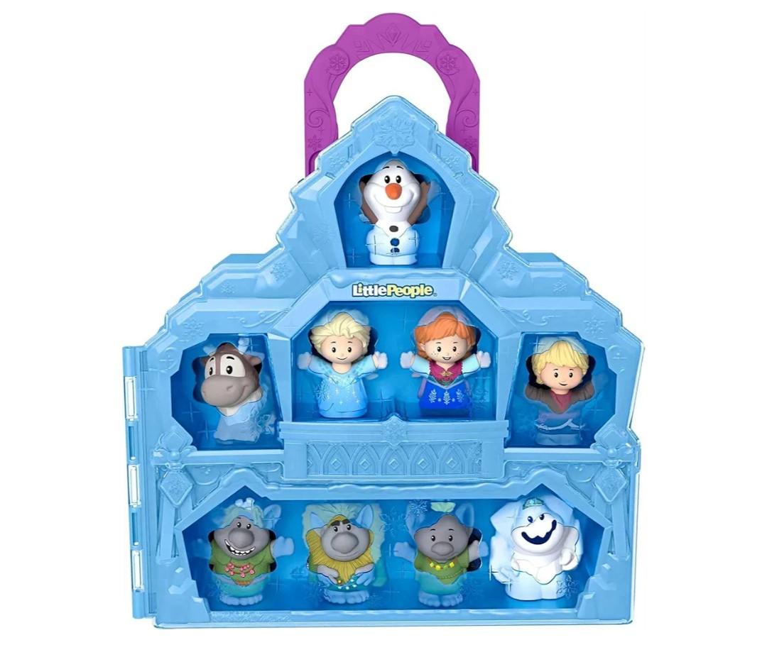 Fisher-Price Little People Toddler Toy Disney Frozen Carry Along Castle Case Playset with Figures for Pretend Play Kids Ages 18+ Months​