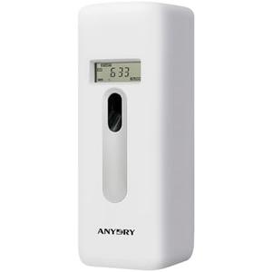 Anydry Automatic LCD Air Freshener Dispenser Wall Mount or Free Standing, Programmable Spray for Bathroom Home Office Hotel Commercial Use, Compatible with Glade Refills, White