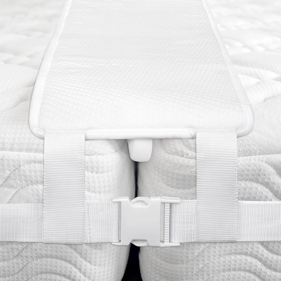 FeelAtHome Bed Bridge Twin to King Converter Kit - Twin XL to King Connector - Mattress Conversion Bridge with Adjustable Strap for Guest Room, Kids Room, Hotel(12" Class)