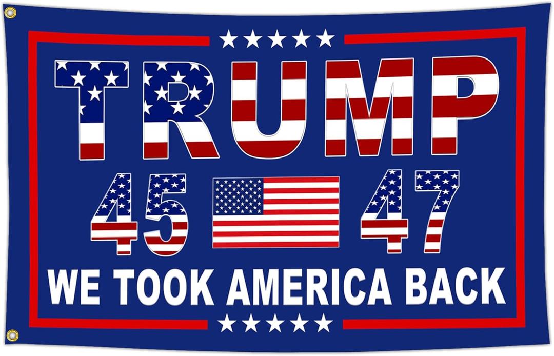 NASIAN Patriotic Ameican Flags 3x5 Ft Outdoor We Took America Back Flags for Outside Yard Garden House Decorations Banner