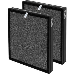 ToLife TZ-K2 Air Purifier Replacement Filter, 3-in-1 HEPA High-Efficiency Activated Carbon Filter, TZ-K2-A, 2 Pack