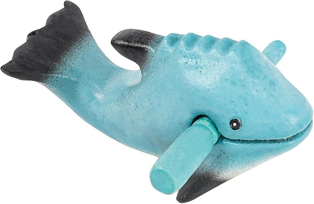 Wooden Instrument - Percussion Musical Tone Block Craft (4" Dolphins Whistle Guiro)