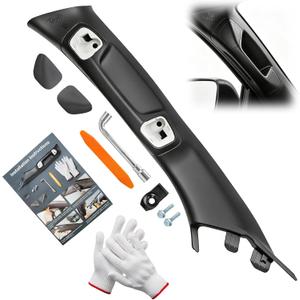 Driver Side A-Pillar Grab Handle Fit for Tacoma 3rd Gen (2016-2023), OEM-Style Texture, Matches Passenger Side, A Full-Grip Handle, Sturdy, No Gaps Creaking Noise, Easy Installation (Black)