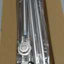 Shower Curtain Rod, 1" Diameter Heavy Duty Tension Shower Rod, Non Slip Adjustable 28-102 inch No Drill Shower Curtain Rods Spring Tension For Bathroom, Shower Stall, No Rust, Brushed Nickel