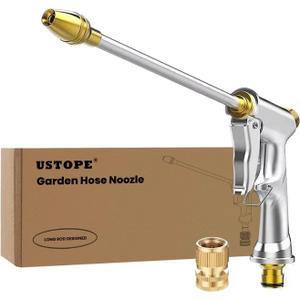 Garden Hose Nozzle, High Pressure Water Hose Nozzle Sprayer Head,fits 3/4 Garden Hose Thread,for Lawn & Garden,Washing Cars,Watering Garden,Cleaning,Showering Dogs&Pets