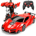 Bloolilies Remote Control Car for Boys, 1:18 Scale Rc Race Car with 360° Rotating Led Lights & One Button Deformation - Rc Cars Robot Toy Cars for Kids 3 4 5 6 7 8-12 Birthday Easter Gifts