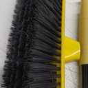 Push Broom with Long Handle, Floor Brush 51.6 inch Soft Bristle Broom 12.2" Wide for Cleaning Bathroom Kitchen Patio Garage Deck Tile (Black)