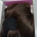 Isaic Hair Toppers for Women 24 Inch Synthetic Hair Topper with 360° Clip-In & Adjustable Band, Layered Design Adds Natural Volume for Thinning Hair, Chocolate Brown with Dark Brown