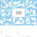 Window Decals to Prevent Bird Strikes, 32 pcs Bird Window Clings Anti Collision Window Sticker for Glass Door