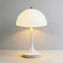 Mushroom Table Lamp - Includes USB Charging Cable Tri-Color Lighting, Touch-Control Switch Portable Lighting, Ideal for Bedrooms Mini Adjustable Touch-Control LED Table Lamp (White)