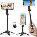 Opticnock 4-in-1 Magnetic Selfie Stick for iPhone/Android - 360 Rotatable, Extendable with Wireless Remote | Pocket Size | Includes Phone Ring (1PC)