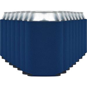 Blank Beer Can Coolers Sleeves (14-Pack) Soft Insulated Beer Can Cooler Sleeves - HTV Friendly Plain Can Sleeves for Soda Beer Cans & Bottles - Blanks for Vinyl Projects & Wedding Favors (Royal Blue)