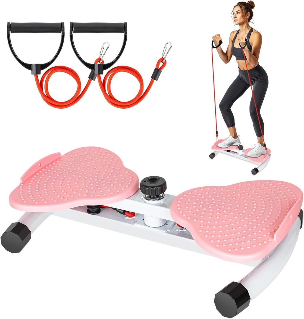 Ab Twister Board, Flexforge Pilates Twister, Waist Twisting Machine - 300 lbs, Pilates Waist Twister for Women Belly Fat Loss, Home Gym Equipment for Women/Men (Pink)