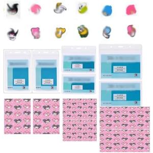 Usmik 18PCS Cute Retractable Badge Holders Set-Cute Badge Reel with Clip 6PCS Imformation Cards Vaccinate Record Cards Plastic Holder Horizontal and Vertical Card Holder Pack Of 4