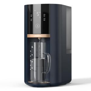 Leysern Reverse Osmosis Water Filter Countertop, No Installation, 5-Stage RO Filtration with UV and Remineralization, Portable Water Purifier with Pitcher, 360 Swivel Base, NSF/ANSI 372 Certified