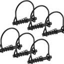 Wire Lock Pin, 1/4" Tiny Coupler Pin Carbon Steel Silent Shaft Heavy Duty Shaft Hitch Pto Round Loop Wire Lock Trailers Pins for Hunting Farm Lawn Garden Stand Ladder,6PCS(Black)