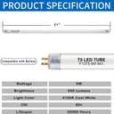 21 Inch F13T5/CW LED Replacement Bulbs, 4100K Cool White, T5 LED 9 Watts Replace Fluorescent Bulb with LED, Replacement Tube for Counter and Cabinet Fixture, 4 Pack