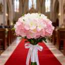 100PCS Artificial Hydrangea Flowers, Fake Flowers Silk Hydrangea Full Flowers Heads with Stems for Wedding Home Party Shop Baby Shower Decor (Baby Pink)