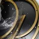 Garden 4 you Nesting Coffee Table, 23.6" Round Coffee Table Set of 2, Wooden Nesting Table Set with Metal Frame, Side Tables for Living Room Bedroom Balcony, Black