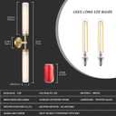 Bblack Knurled Wall Sconce 30", Bathroom Wall Sconce,Glass Tube Brass Sconces Wall Lighting,Bathroom Sconces Side of Mirror,Vanity Sconce Lights for Bath