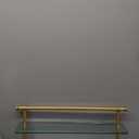 Allied Brass DT-2TB/16-GAL-SBR Dt 2 Tb Gal Dottingham Inch Gallery Double Towel Bar Glass Shelf, 16 Inch, Satin Brass