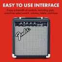 Fender Frontman 10G Electric Guitar Amplifier, 10-Watt Practice Amp with 6" Speaker, Built-in Overdrive, Headphone Jack & Aux Input, Black/Silver