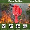 Sumnacon Hand Crank Siren Manual Operated Air Raid Siren with Foldable Handle for Sporting Events, Emergency Sturdy Waterproof Aluminum Alloy Tornado Sirens Portable Loud Volume Emergency Sirens, Red