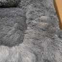 Best Friends by Sheri The Original Calming Donut Dog Bed for Large Dogs up to 100 lbs, Shag Faux Fur, Gray, Large, 36" x 36"