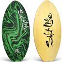 SALT LIFE Wooden Skimboard for Beach Skimming, High-Gloss Coated Wood Skim Board with EVA Traction Pad, Beginner-Friendly for Kids, Teens & Adults, 41in
