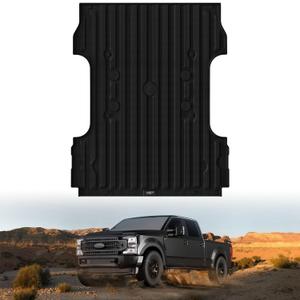 LASFIT Bed Mat 6.75ft for Ford F250 F350 F450 2017-2026 Super Duty 81.9" Truck Bed Liner, All Weather TPE Car Bed Mat for F-250 F-350 F-450, 1PC Black
