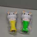 Easter Bubble Wands for Kids 2 Pack, Automatic Bubble Blower with Light for Girls Boys, Bubble Toys with Bubble Refill Solution for Easter Party Favor, Easter Basket Stuffers, Outdoor Activity