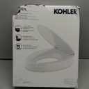 KOHLER 25875-0 Hyten 3" Height, Elevated Soft Close Elongated Toilet Seat, Contoured Seat with Grip-Tight Bumpers, Quick-Attach Hardware, No Slam Toilet Seat, White