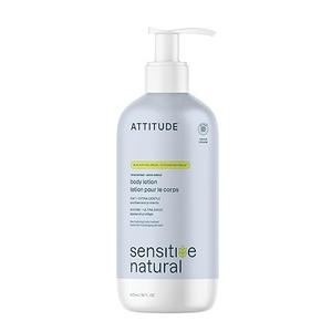 ATTITUDE Body Lotion for Sensitive Skin with Oat, EWG Verified, Dermatologically Tested, Vegan, Extra Gentle, Unscented, 16 Fl Oz