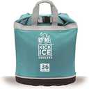 KickIce Dry Bag + Soft Cooler with PVC Free Leakproof Lining + Rolltop Closure for Kayaking, Beach, Rafting, Boating, Hiking, Camping and Fishing, Holds 36 Cans + Ice, 30L, Teal